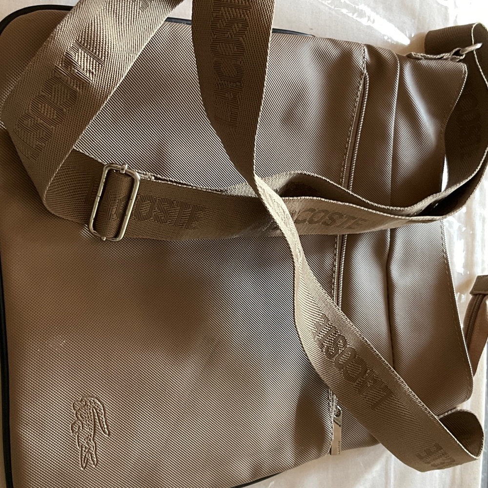 Lacoste Men's Brown Messenger Bag